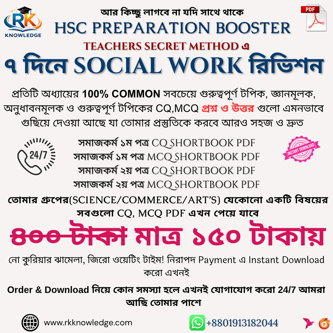 Social Work 1st+2nd ( CQ + MCQ ) EBI Free